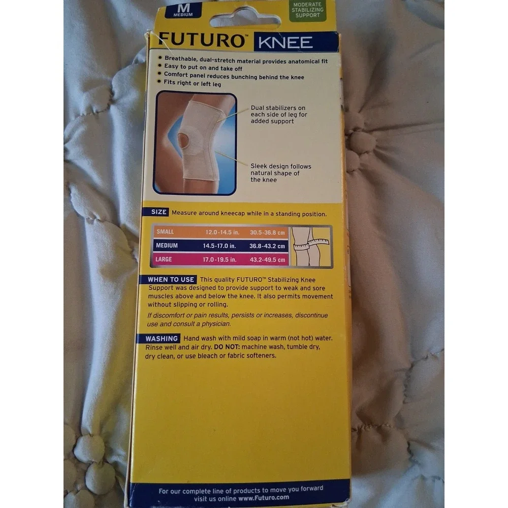Futuro Stabilizing Knee Brace Dual Side Stabilizers  Size Medium 17-19.5 In.